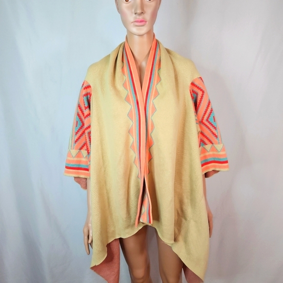 Haute Hippie Tan Cape Shawl Sz XS/S